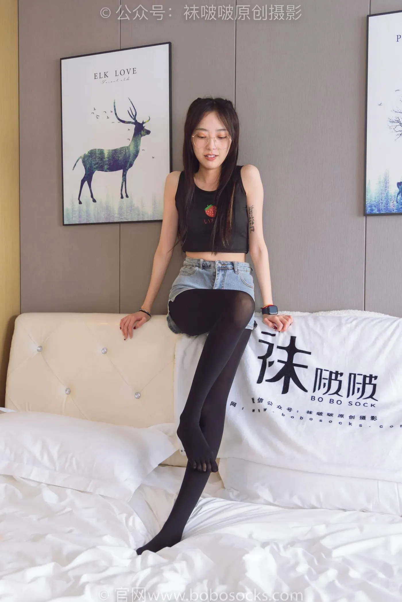 [BoBoSocks袜啵啵]NO.192 稚予-高跟鞋、黑色五指袜 [139P]插图8